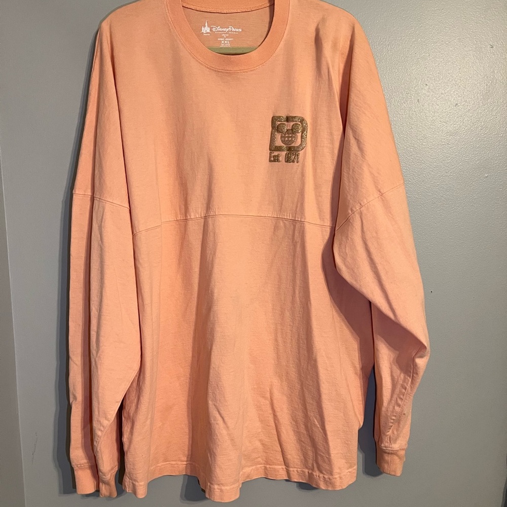 Walt Disney World Spirit Jersey XXL Peachy Pink with Rose Gold Glitter Letters! - Picture 3 of 7